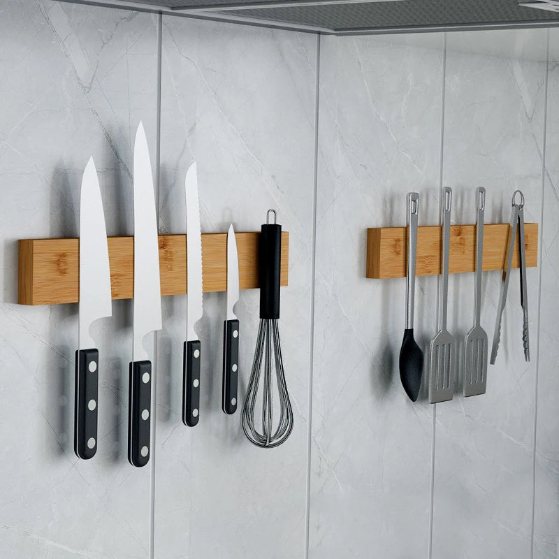 Porte Couteau Magnétique en Bois