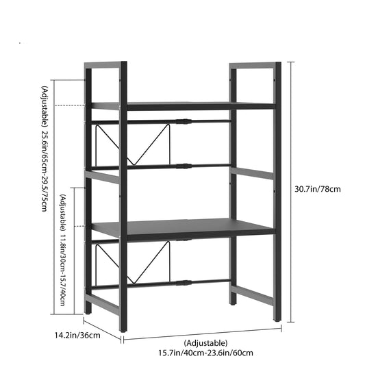 Étagère Pour Micro Ondes Noir