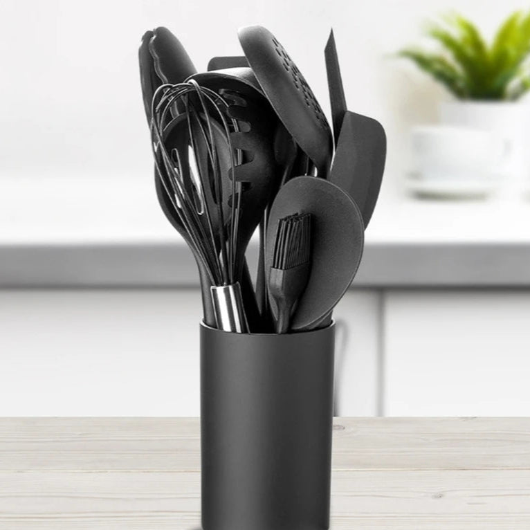 Range Couvert en Plastique Noir